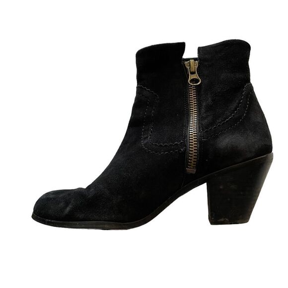 SAM EDELMAN Black Fringe Booties Size 10 - Picture 2 of 13